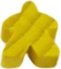 Carcassonne: dřevěná figurka (Meeple) - žlutá