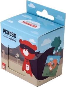 Teribear Pexeso s výukou angličtiny, 36 kartiček v krabičce