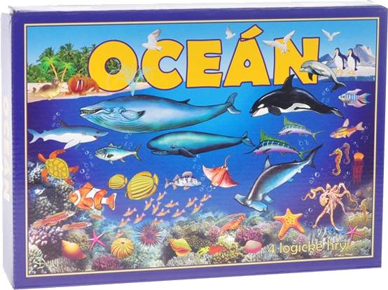 Oceán 4 logické hry společenská hra v krabici 29x20x4cm