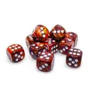 Dice Set Festive Symphony/White 16mm d6 (12x)