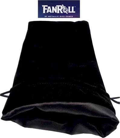 Pytlík na kostky - sametový - černý - velký