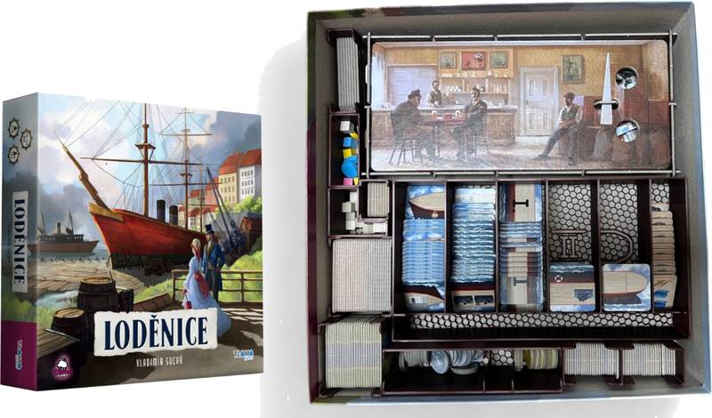 Loděnice (druhé vydání) - insert pro hru Barva: Hnědá, Doplněk navíc: S jeřábem