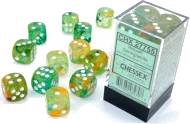 Dice Set Nebula Spring/White Luminary 16mm d6 (12x)