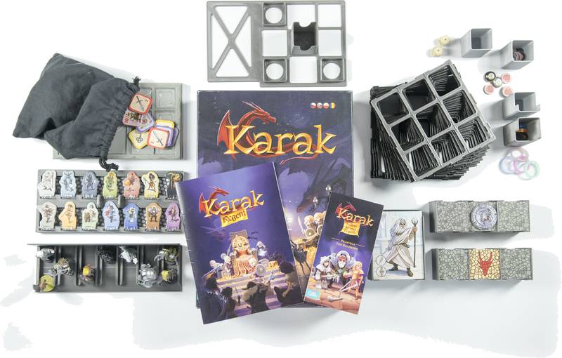 Karak + Regent + figurky - insert pro hru Barva: Lesklá tmavě šedá, Sada 20 mřížek: ano - chci mřížky ve stejné barvě