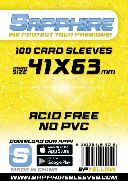 Obaly na karty Sapphire Yellow - Mini American - 41 x 63 mm 100 ks