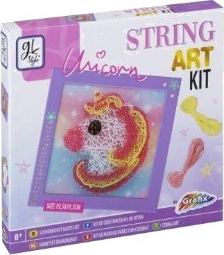 Obrázek z provázků - mix motivů plameňák, jednorožec