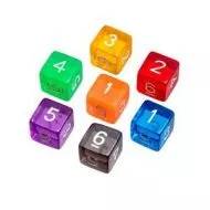 Šestistěnná kostka (K6) číselná - průsvitná