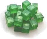 Sada 20 mramorovaných kostiček - zelená