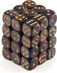 Dice Set Scarab Blue Blood/Gold 12mm D6 (36x)