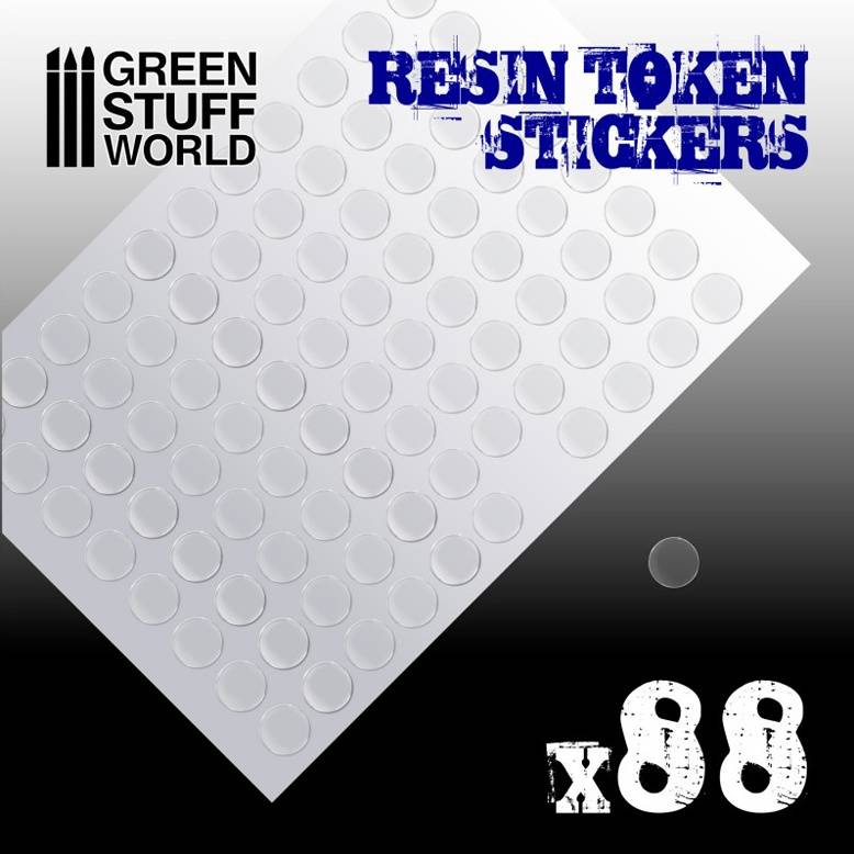 Green Stuff - Resin Token Stickers 15 mm