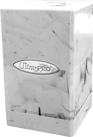 Krabička na karty Ultra Pro - Marble Satin Tower (White/Black)