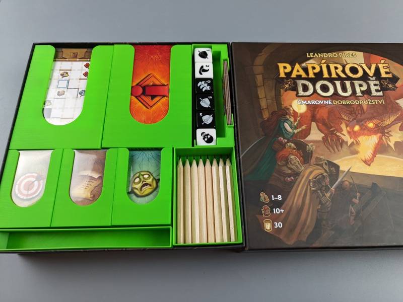 Insert: Papírové Doupě: Čmarovné dobrodružství + Nová dobrodružství (černý, 0086) NENÍ HRA! Insert pro hru Papírové Doupě: Čmarovné dobrodružství