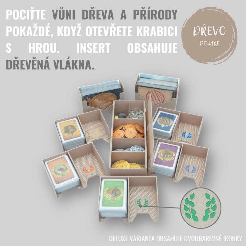 Vinohrad - INSERT do hry (79307) Barva: Deluxe dřevo NENÍ HRA! Insert: Viticulture Essential Edition