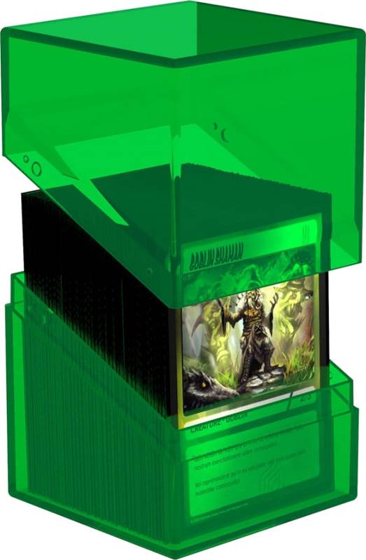 Krabička na karty Ultimate Guard - Boulder Deck Case Clear Emerald (100+)