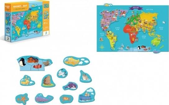Magnetická hra Mapa světa 118 dílků