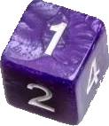 Šestistěnná kostka (K6) číselná - perleťová