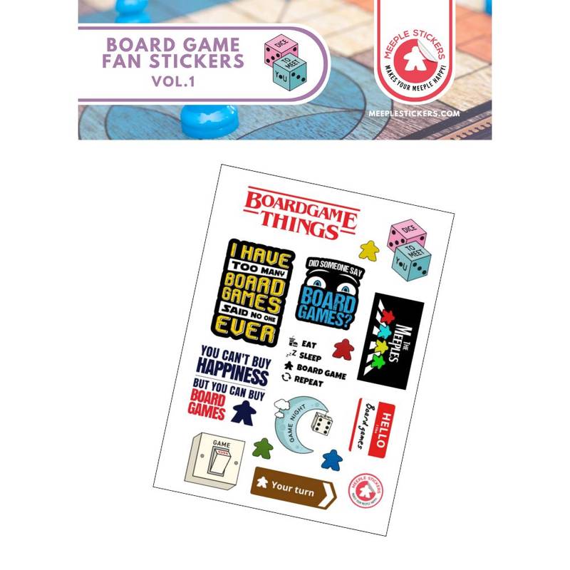 Samolepky pro fanoušky deskových her set 1