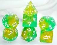 Dice Set Galaxy: Yellow Opalit (7)