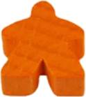 Carcassonne: dřevěná figurka (Meeple) - oranžová