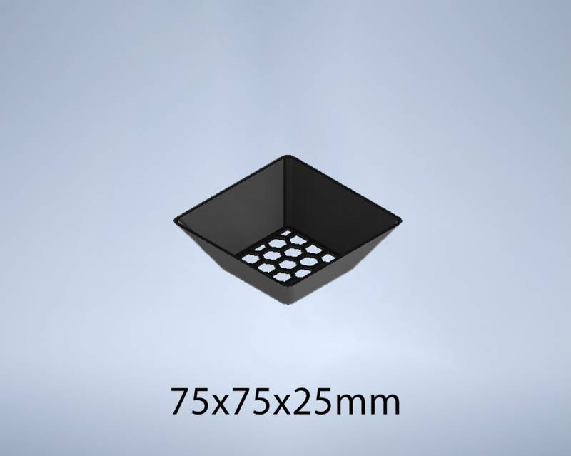 Univerzální misky po 1ks (černé) Varianta: Malá miska 75x75x25 NENÍ HRA!