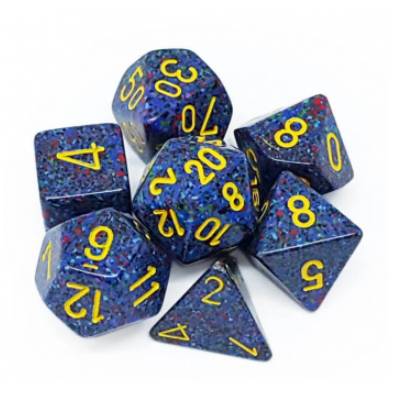 Sada 7 kostek Chessex - skvrnitá Twilight - 25366