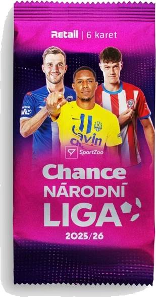 Fotbalové karty SportZoo Chance Národní liga 2025/26 - Retail balíček
