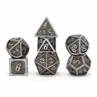 Iron Black Solid Metal Dragon Dice Set (7)