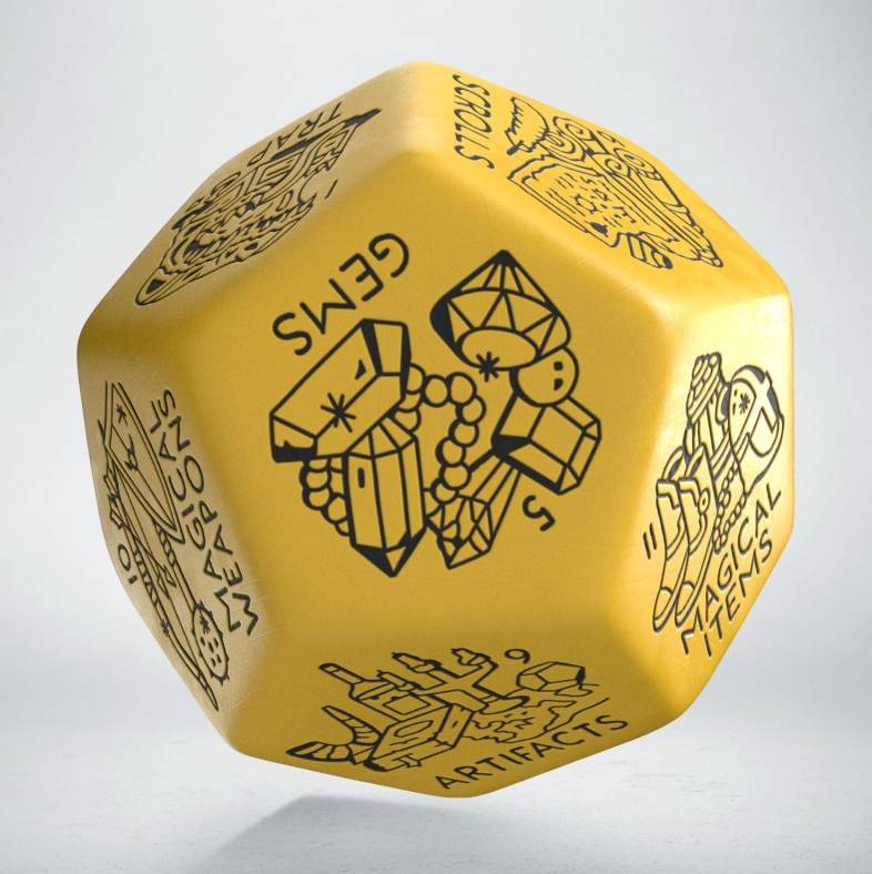 Treasure Generator Die: Yellow&Black