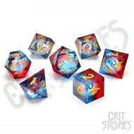 Fire and Ice Liquid Core RPG Dice Set (7)