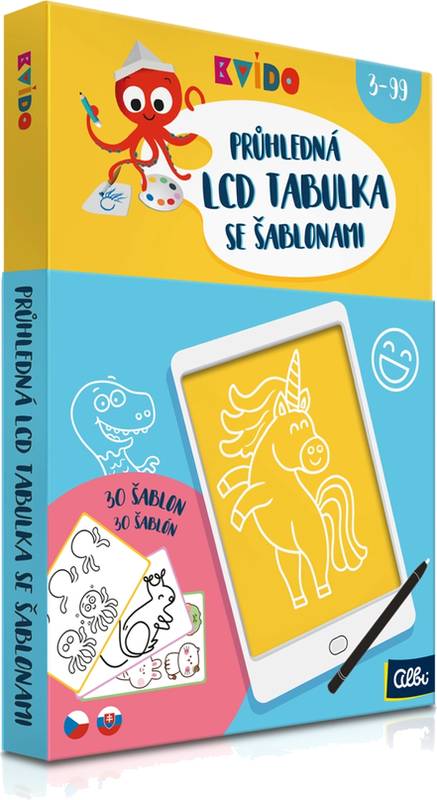 Kvído - Průhledná LCD tabulka se 30 šablonami