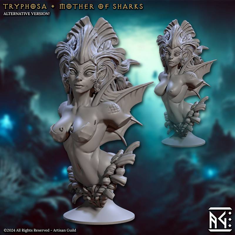 Tryphosa, Mother of the Sharks BUST Mirmidons of the Death Tide of the Depth