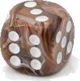 Mramorovaná kostka - čokoládová