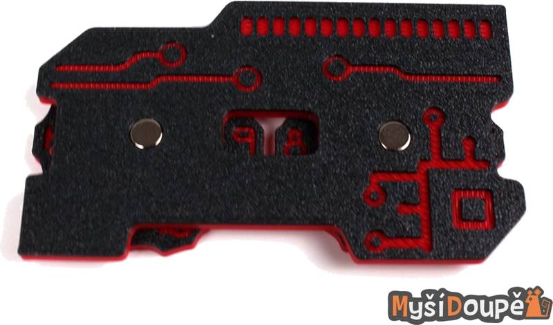 Počítadlo bodů - dvojciferné "scifi" Barva: Červená