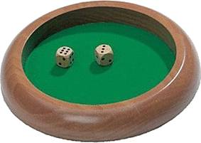 Hrací plato na kostky - dřevo a plátno,menší (Dice Tray) (Philos 3121)