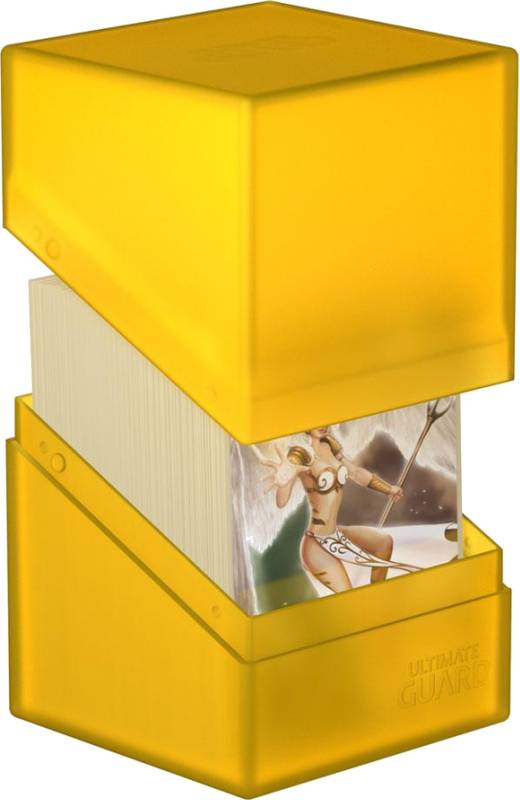 Krabička na karty Ultimate Guard - Boulder Deck Case Standard Amber (100+)