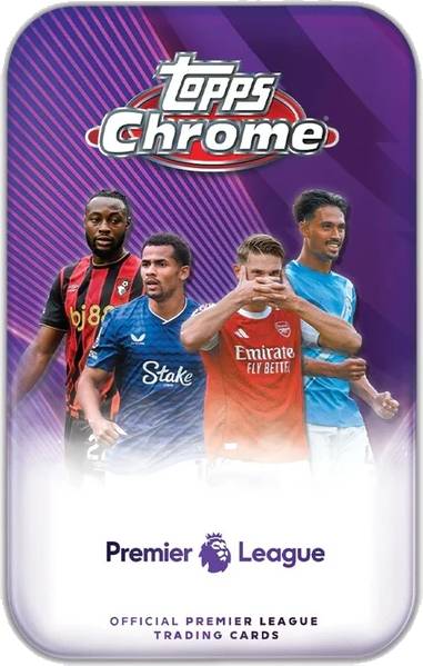 Fotbalové karty Topps Chrome Premier League 2026 Collector Tin