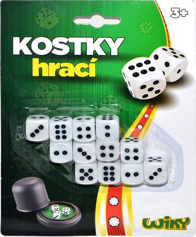 Kostky hrací 1,5 cm 12 ks - Český obal
