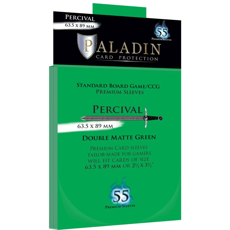 Obaly na karty Paladin - Percival - Double Matte - Standard Card Game 55 ks - Green