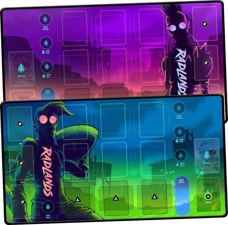 Radlands - set herních podložek (Hazmats / Playmats Anglicky) - 2 ks podložek