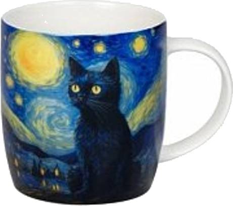 Hrnek - Gogh - s kočkou