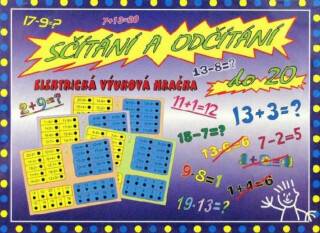 Sčítání a odčítání společenská hra na baterie v krabici