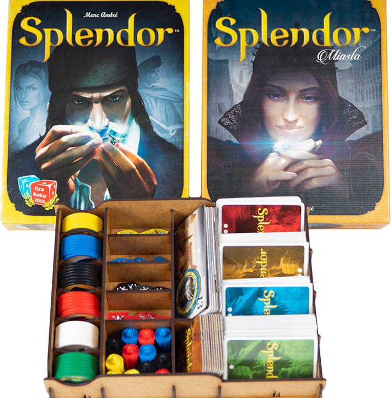 Dřevěný pořadač pro Splendor + rozšíření (e-Raptor)