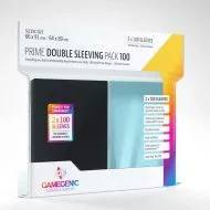 Prime Double Sleeving Pack Clear/Black (100+100)