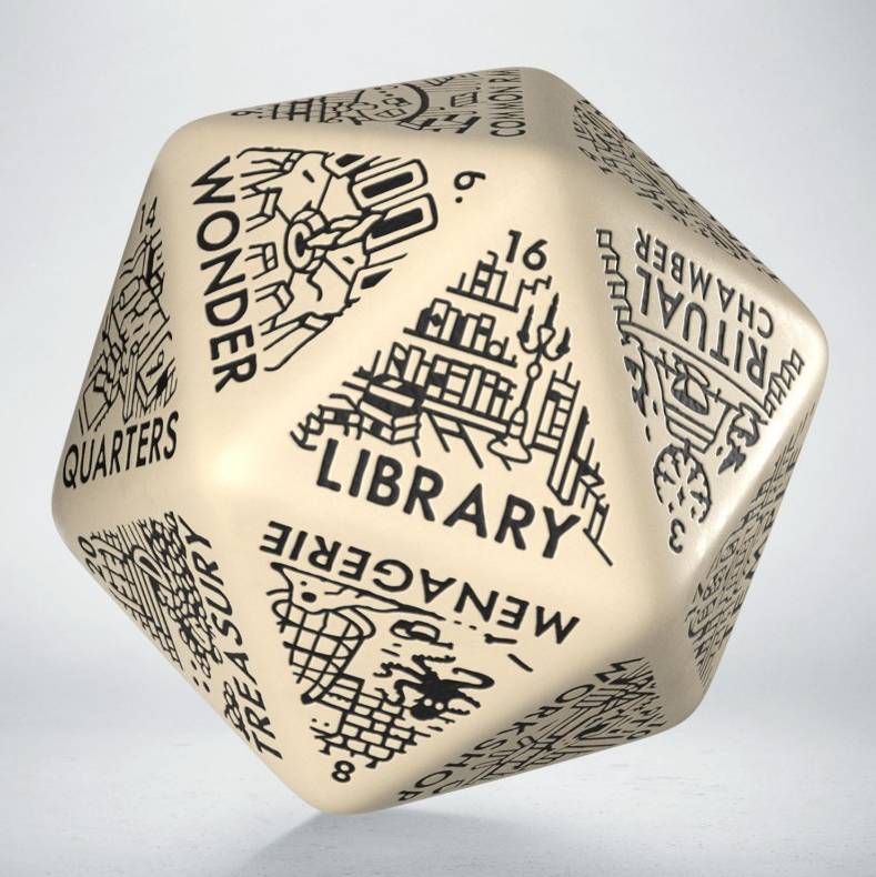 Dungeon Generator Die: Beige&Black