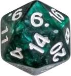 Dvacetistěnná kostka (K20) - perleťová