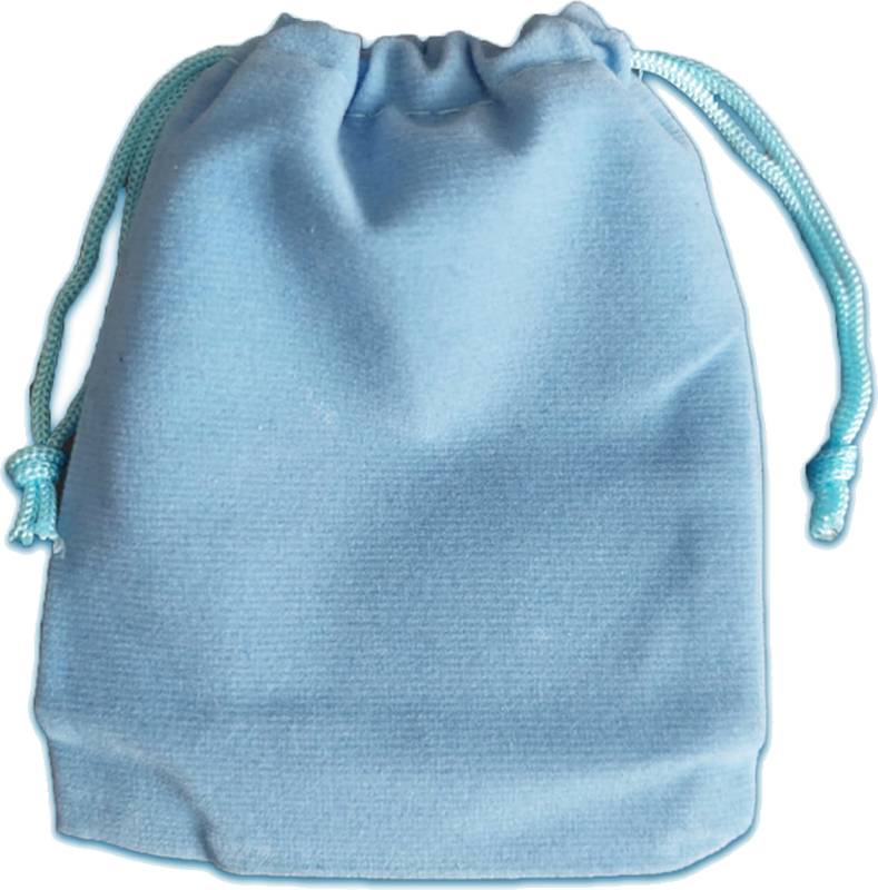 Semišový pytlík 9 x 12 cm (13 barev) Barva: Světle modrá