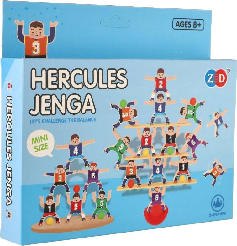 Balanční hra herkules jenga modrá
