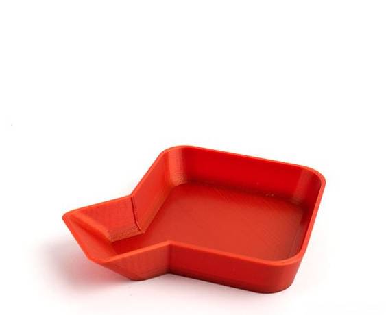 Univerzální miska na žetony se zobáčkem XL 9cm - červená