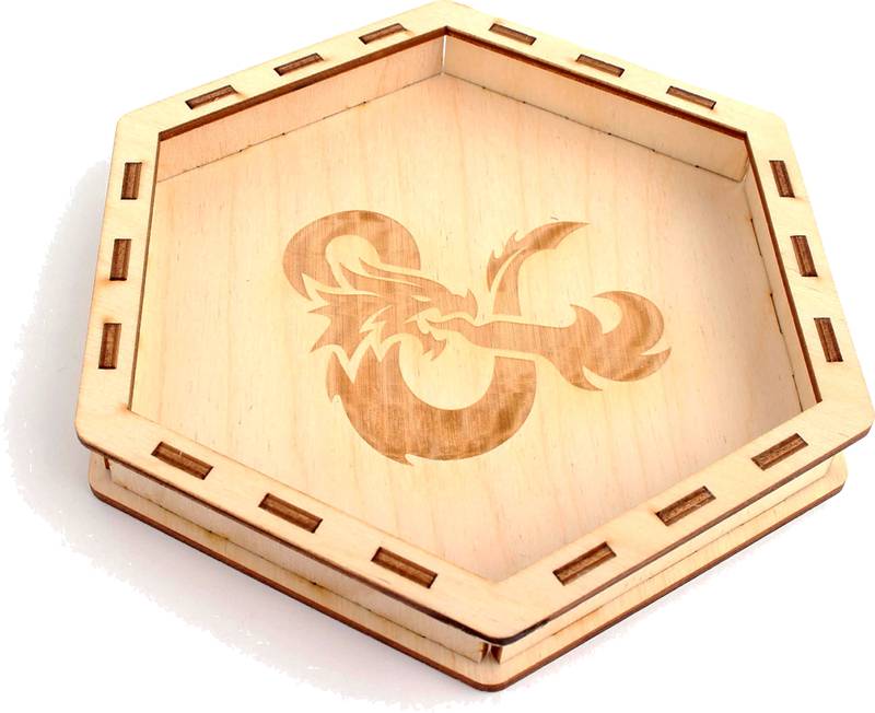 Dice Tray - Dřevěný Motiv: Dračí