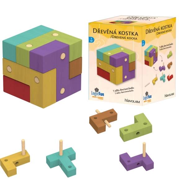 Hlavolam - IQ Dřevěná kostka